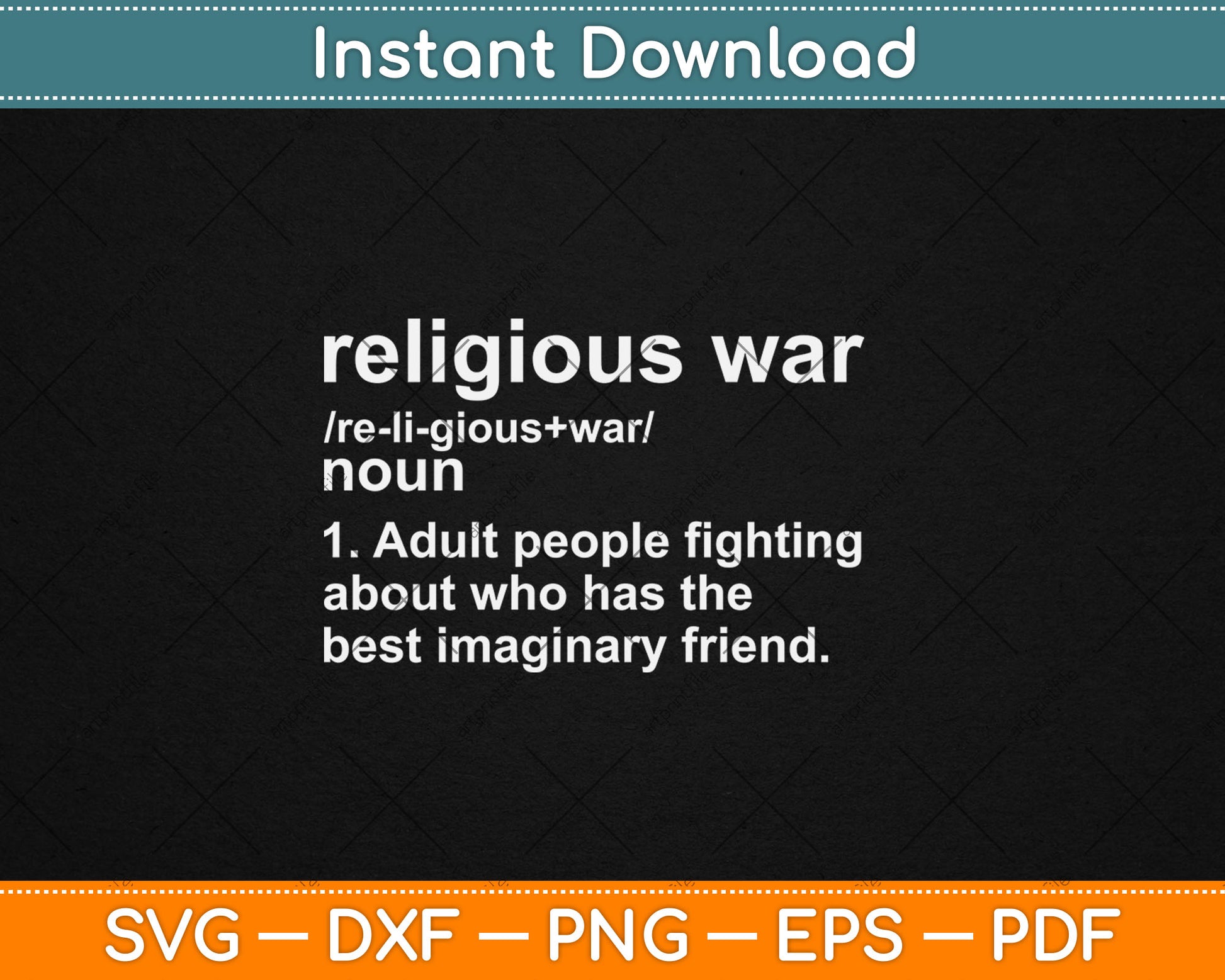 Vintage Religious War Definition Anti-religious Svg Digital Cutting File