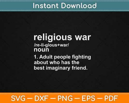 Vintage Religious War Definition Anti-religious Svg Digital Cutting File