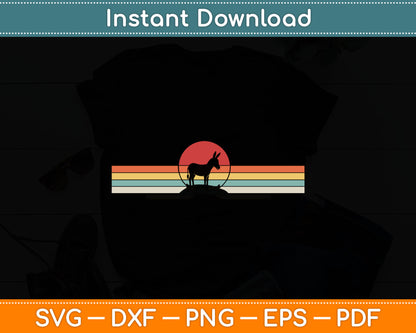 Vintage Retro Donkey Svg Digital Cutting File