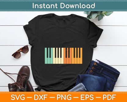 Vintage Retro Piano Musician Piano Player Svg Digital Cutting File