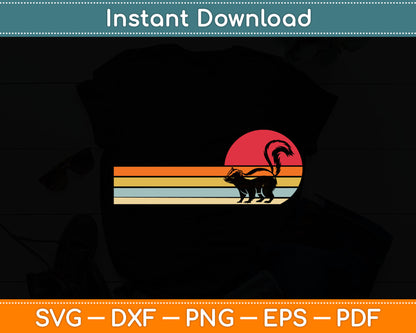 Vintage Retro Skunk Svg Digital Cutting File
