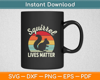 Vintage Retro Squirrel Lives Matter Animal Squirrel Lover Svg Digital Cutting File