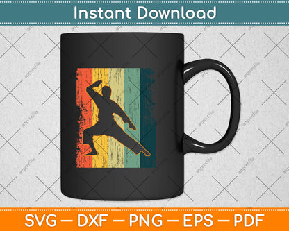 Vintage Retro Taekwondo Karate Svg Png Dxf Digital Cutting File