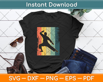 Vintage Retro Taekwondo Karate Svg Png Dxf Digital Cutting File