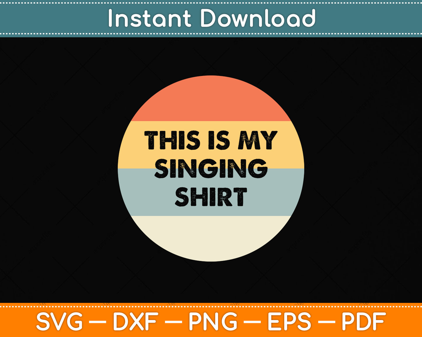 Vintage Retro This Is My Singing Svg Png Dxf Digital Cutting File