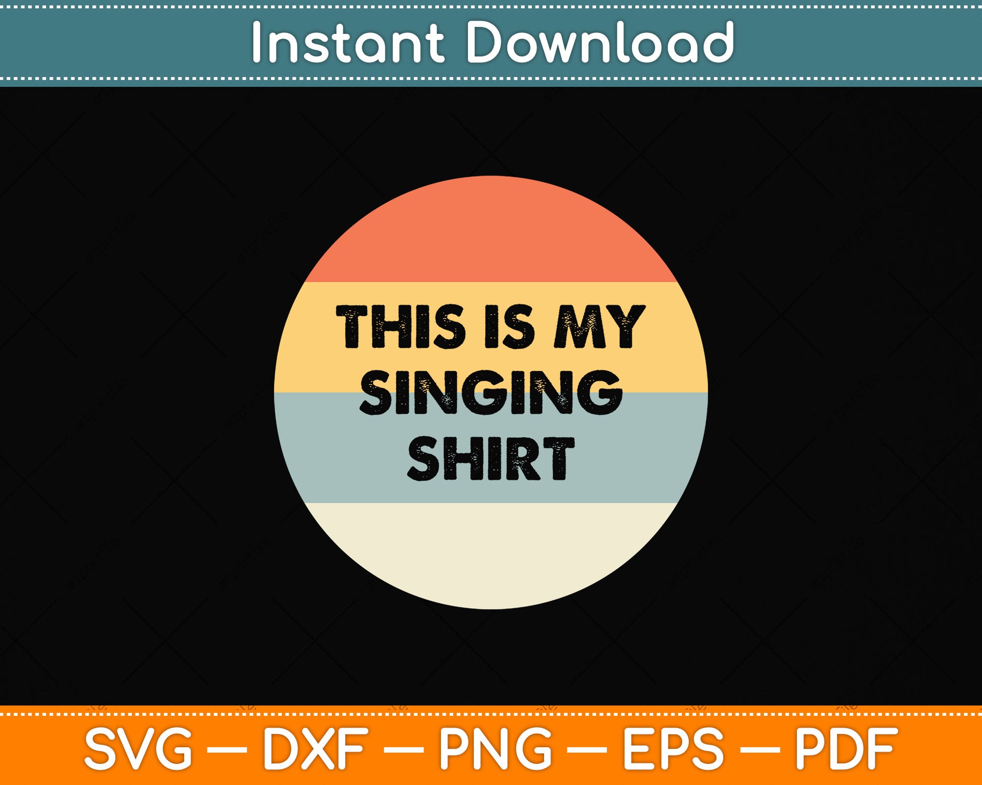 Vintage Retro This Is My Singing Svg Png Dxf Digital Cutting File