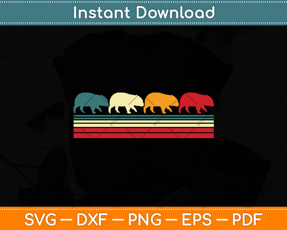 Vintage Retro Wombat Svg Png Dxf Digital Cutting File