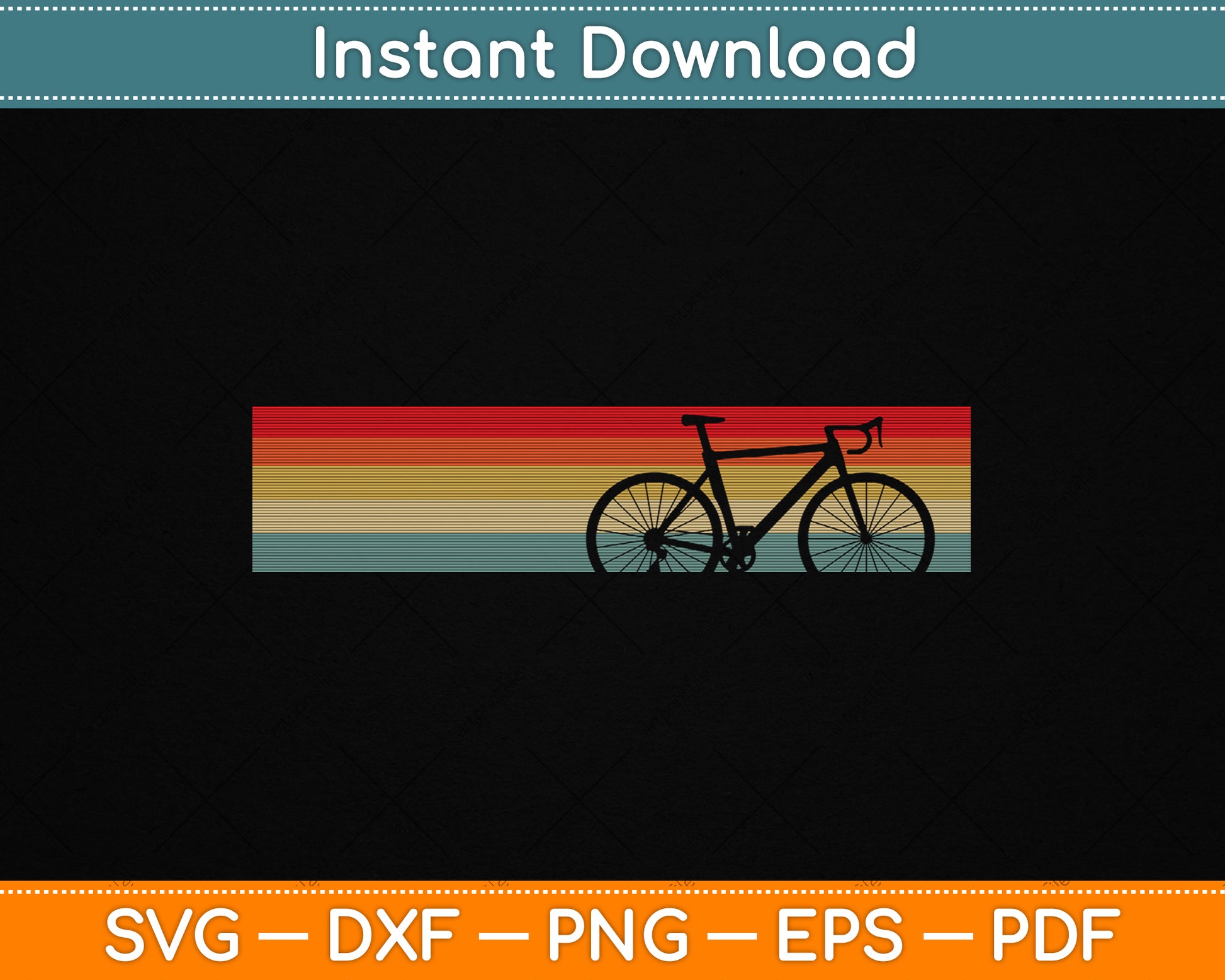 Vintage Road Bike Fixie Bicycle Road Cyclist Retro Cycling SVG Digital Cutting File