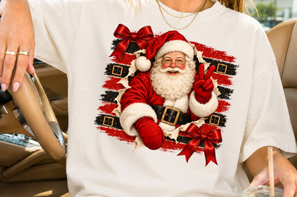 Vintage Santa Christmas PNG Retro Santa Claus Sublimation
