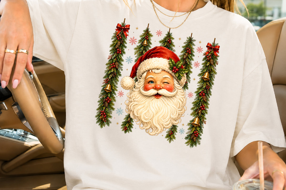 Vintage Santa Claus Christmas PNG Festive Holiday Clipart