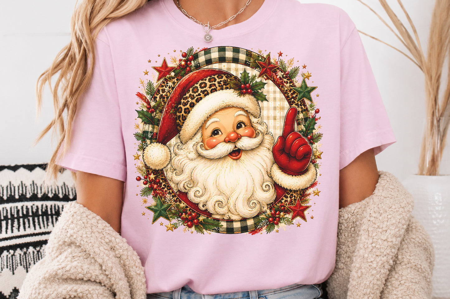 Vintage Santa Claus Christmas PNG Retro Holiday Design