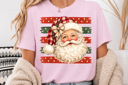 Cute Vintage Santa Claus Christmas PNG Retro Holiday Sublimation Design