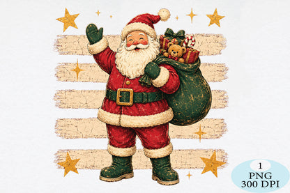 Vintage Santa Claus Christmas PNG