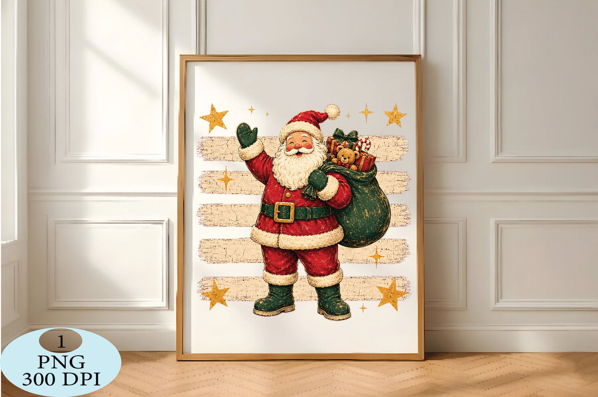 Vintage Santa Claus Christmas PNG
