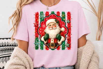 Vintage Santa Claus PNG Christmas Sublimation Design Retro Santa Holiday PNG