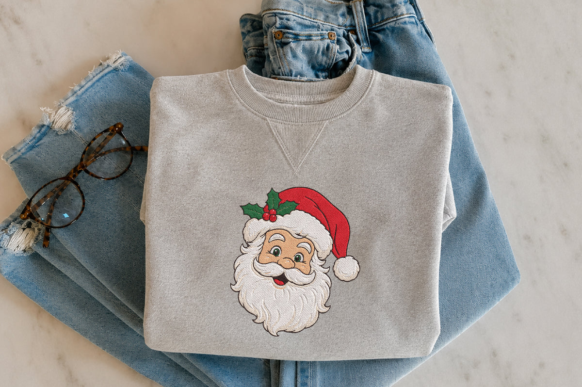 Vintage Santa Embroidery Design