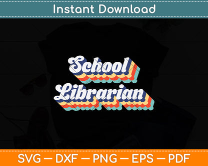 Vintage School Librarian Svg Digital Cutting File