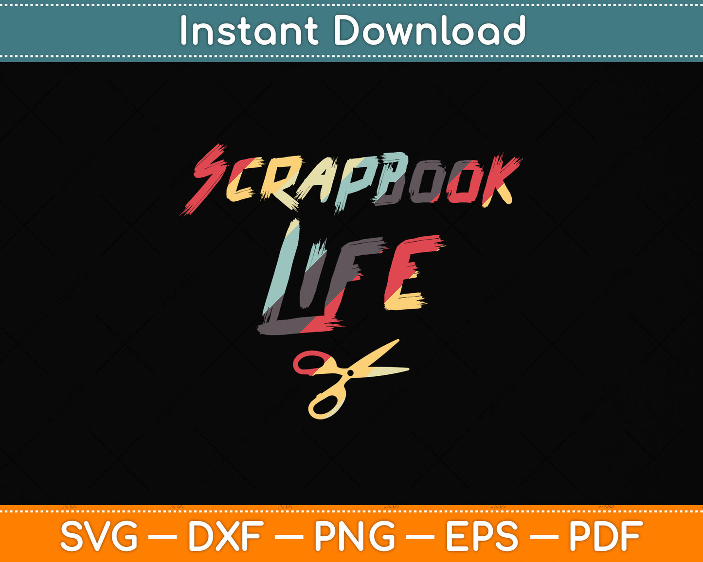 Vintage Scrapbook Life Svg Png Dxf Digital Cutting File