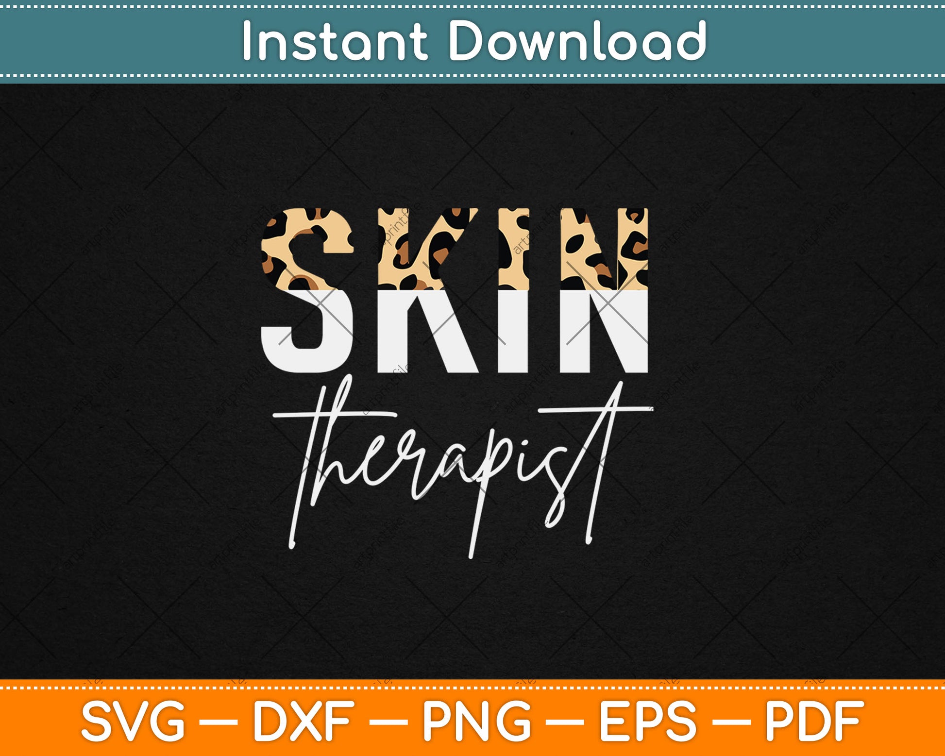 Vintage Skin Therapist Skincare Leopard Skin Esthetician Svg Digital Cutting File