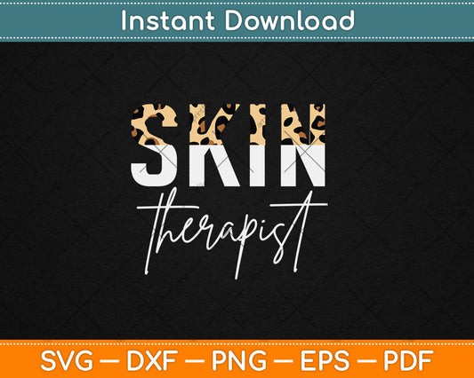 Vintage Skin Therapist Skincare Leopard Skin Esthetician Svg Digital Cutting File