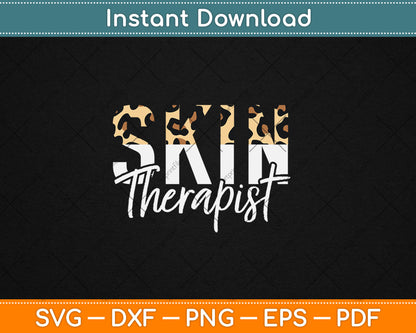 Vintage Skin Therapist Skincare Leopard Skin Esthetician SVG Printable Cutting Files