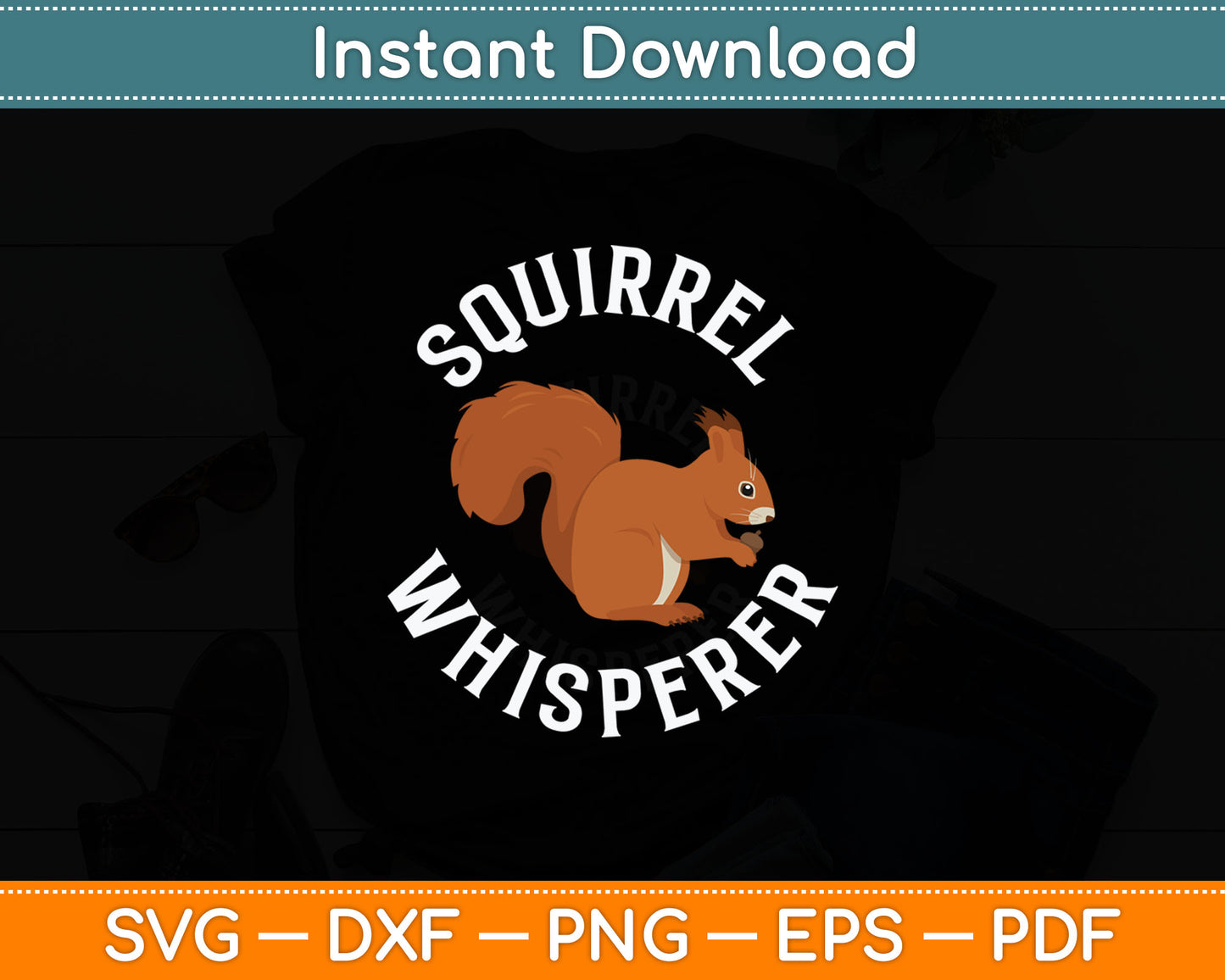 Vintage Squirrel Lover Squirrel Whisperer Svg Digital Cutting File
