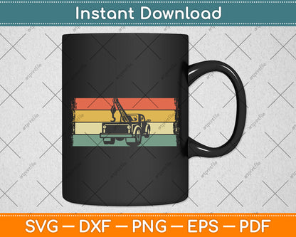 Vintage Wrecker - Retro Tow Truck Driver Svg Digital Cutting File