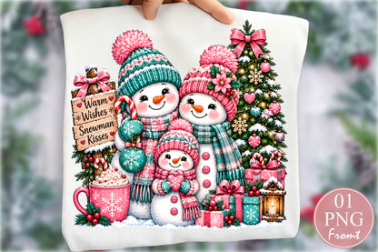 Warm Wishes Snowman Kisses Christmas PNG