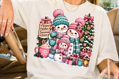 Warm Wishes Snowman Kisses Christmas PNG