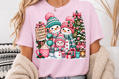 Warm Wishes Snowman Kisses Christmas PNG