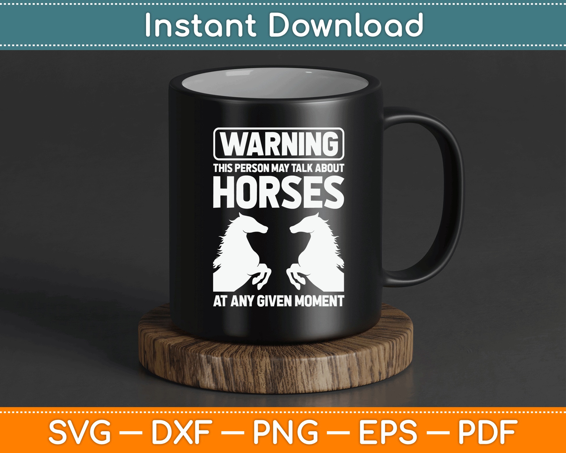 Warning May Talk About Horses Funny Riding Svg Cut File