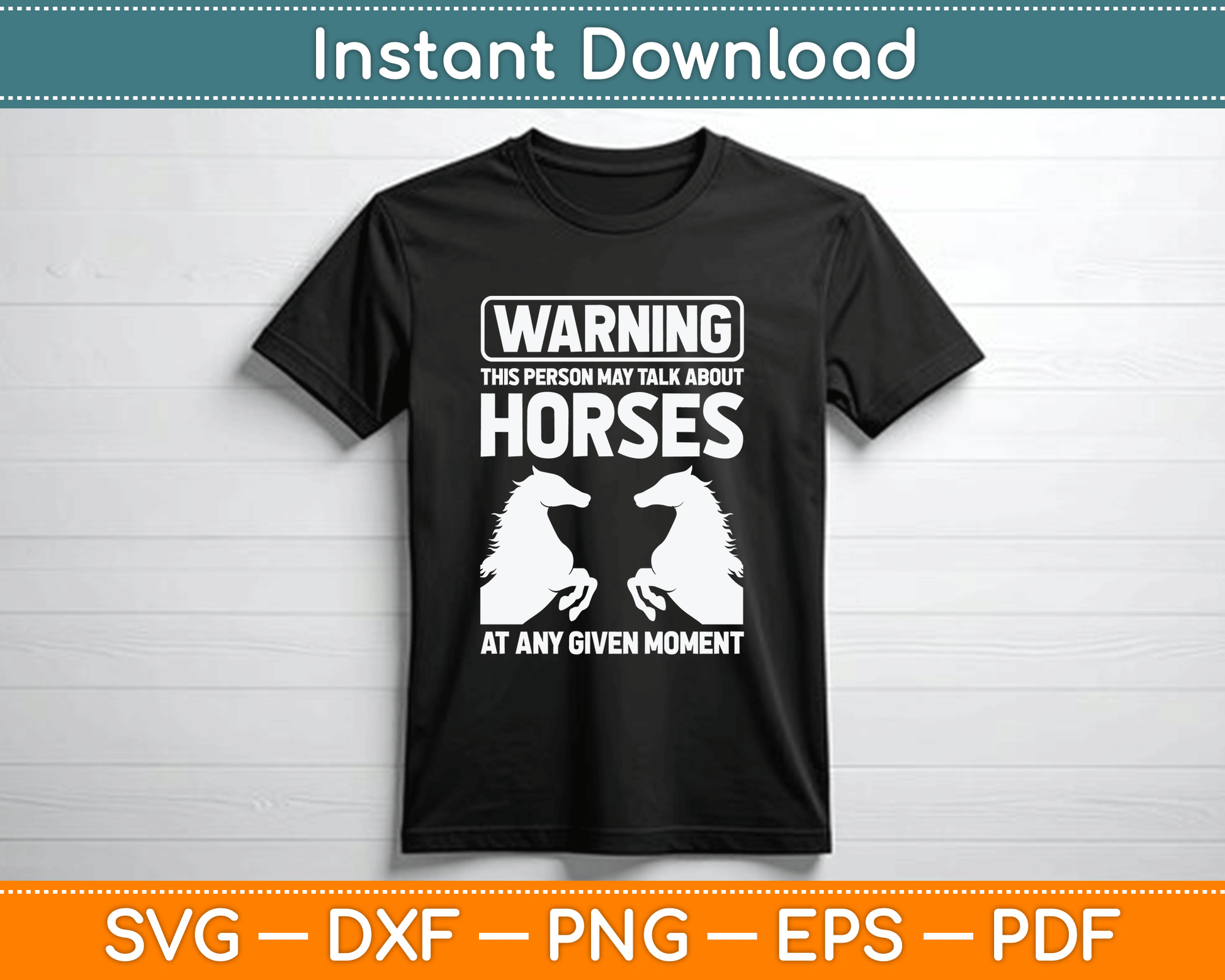 Warning May Talk About Horses Funny Riding Svg Cutting File
