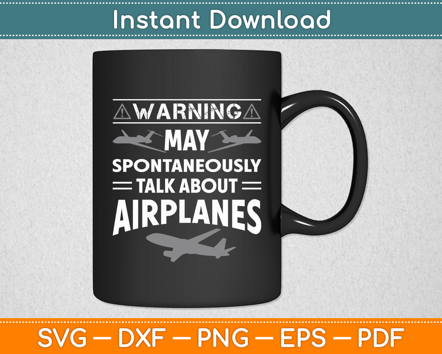 Warning May Spontaneously Aviation Pilot Airplane Flight Pilot Svg Digital Cutting File