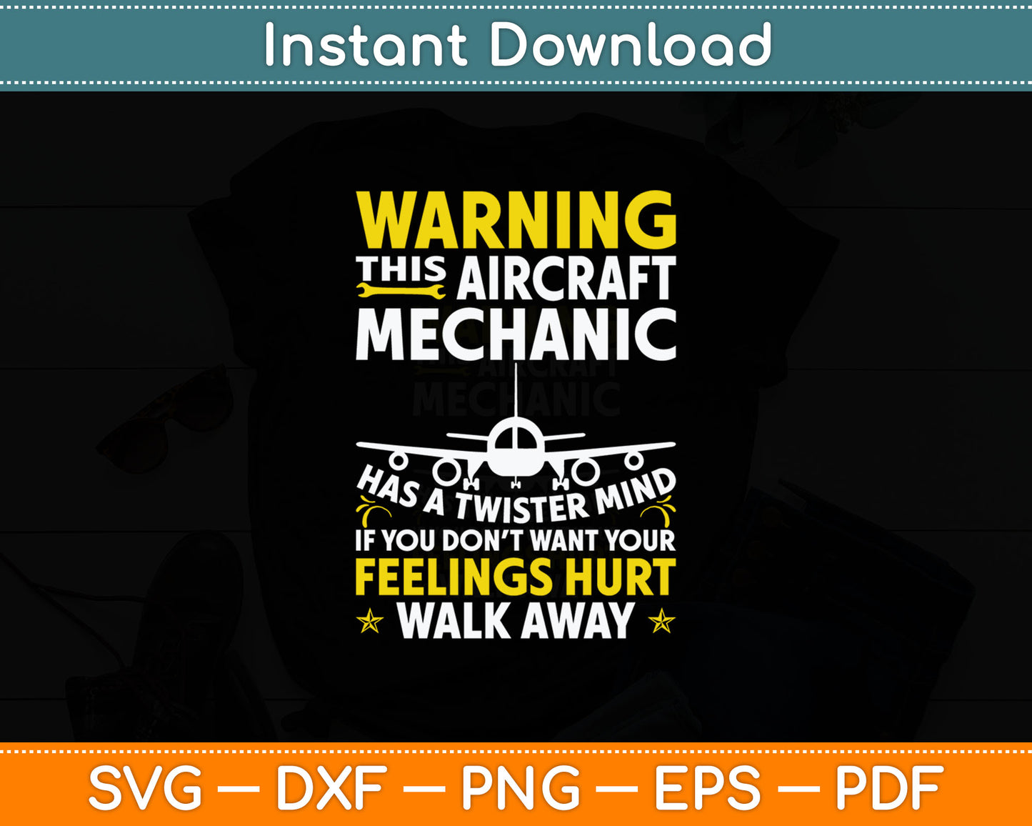 Warning This Aircraft Mechanic Funny Airplane Mechanic Svg Digital Cutting File
