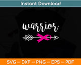 Warrior Breast Cancer Awareness Svg Png Dxf Digital Cutting File