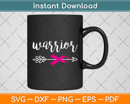Warrior Breast Cancer Awareness Svg Png Dxf Digital Cutting File