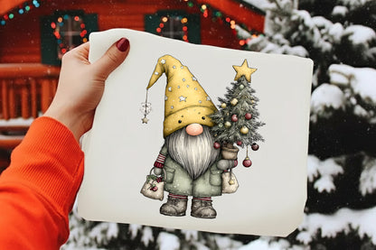 Whimsical Christmas Gnome Clipart PNG Bundle