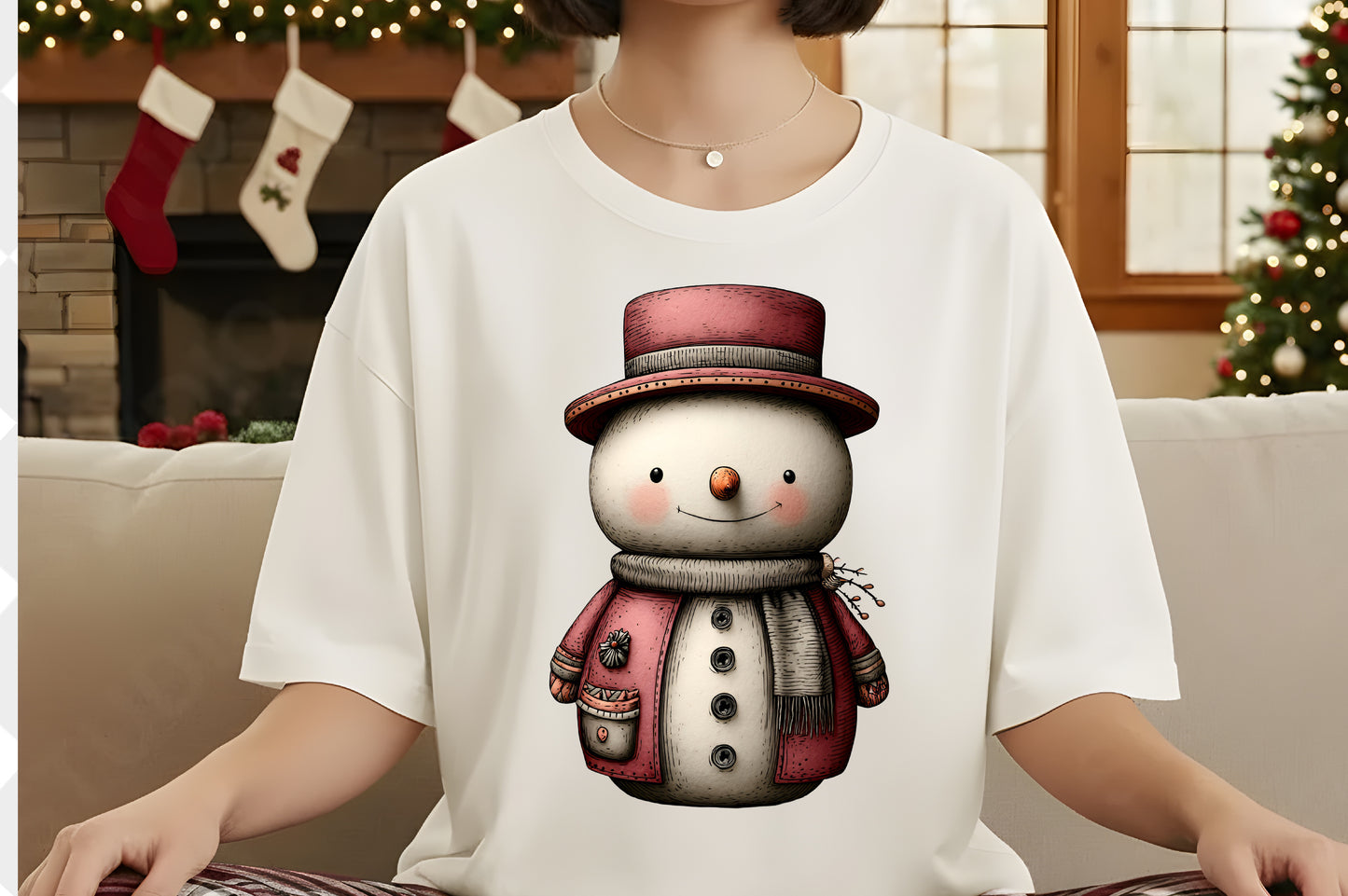 Whimsical Christmas Snowman Clipart PNG Bundle