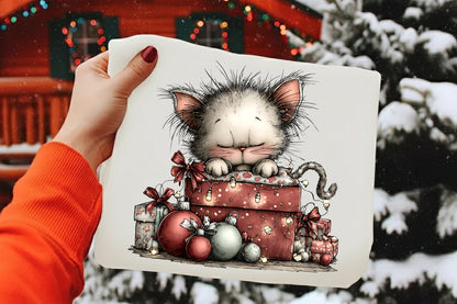 Whimsical Christmas Cat Clipart PNG Bundle