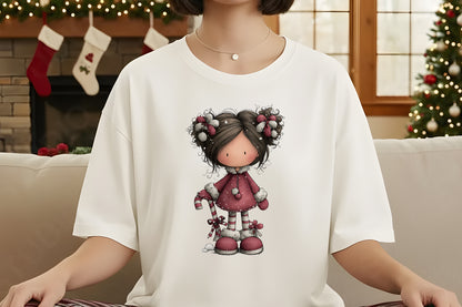 Whimsical Christmas Girl Clipart PNG Bundle