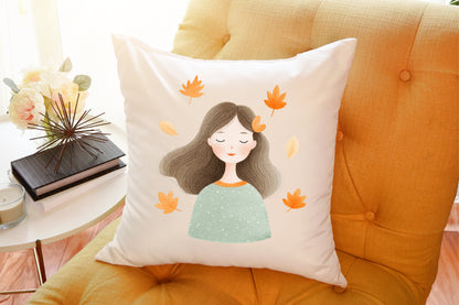 Watercolor Autumn Fall Girls Clipart PNG Bundle