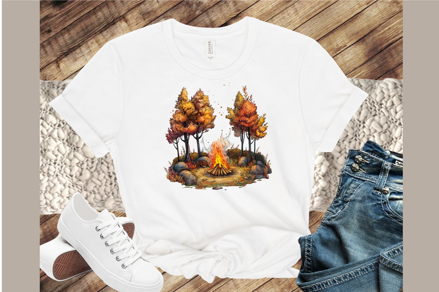 Watercolor Autumn Forest PNG Bundle Fall Woodland Clipart