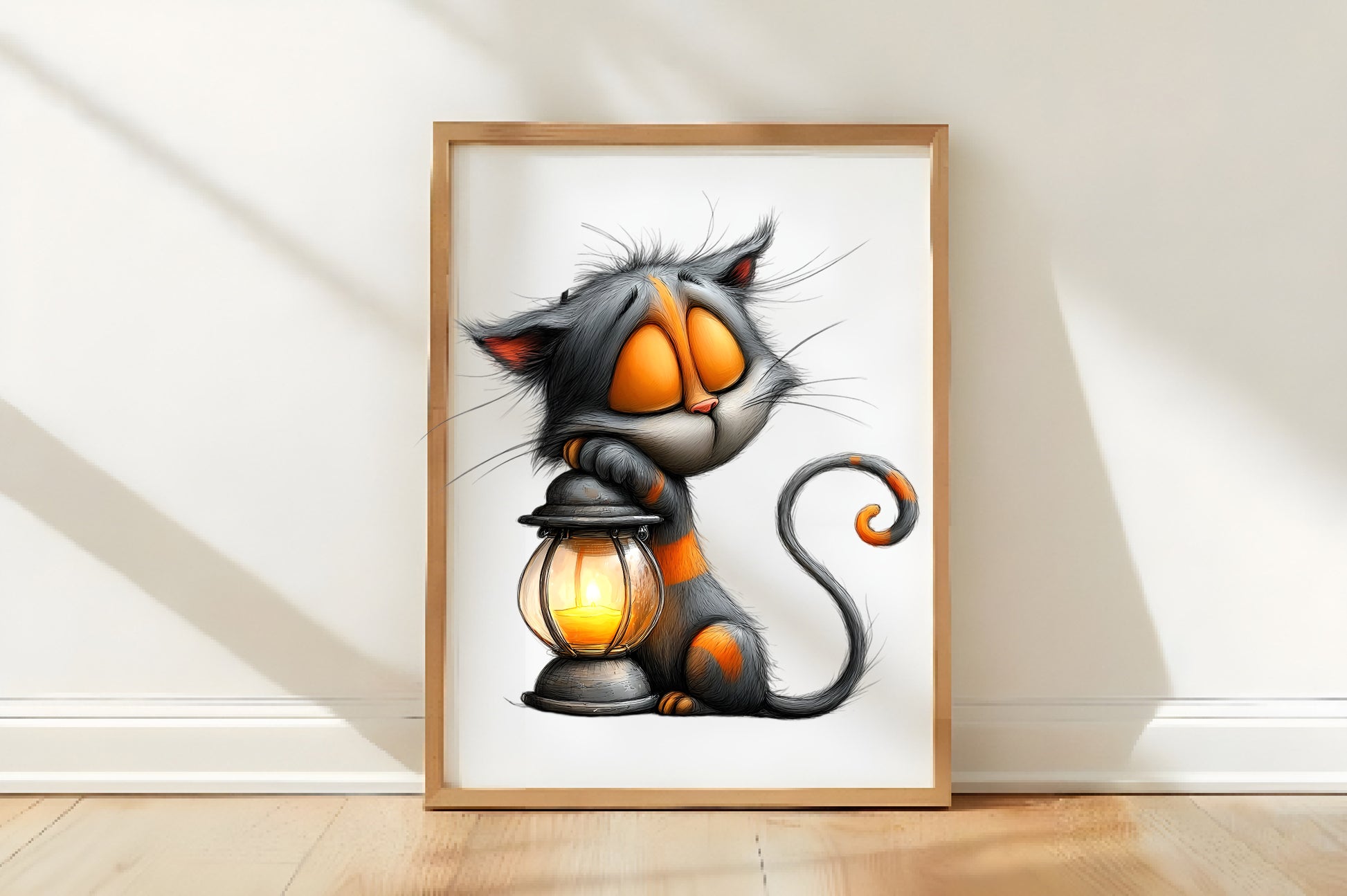 Watercolor Christmas Cat Clipart PNG | Cute Holiday Cat