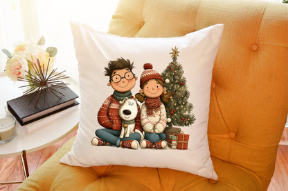 Watercolor Christmas Couple Clipart PNG Bundle
