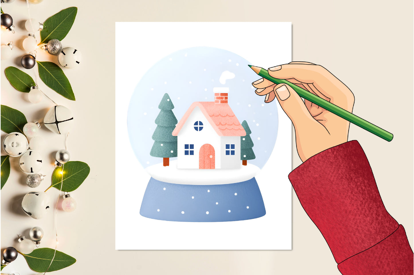 Watercolor Christmas Decor Clipart Bundle PNG