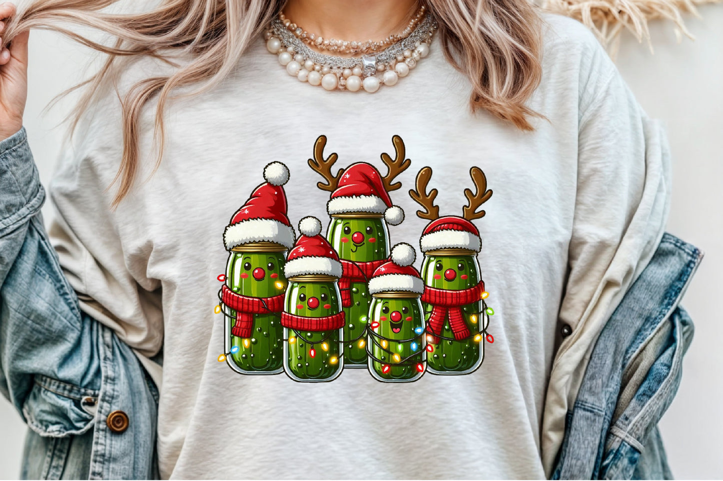Watercolor Christmas Pickles Clipart PNG Bundle