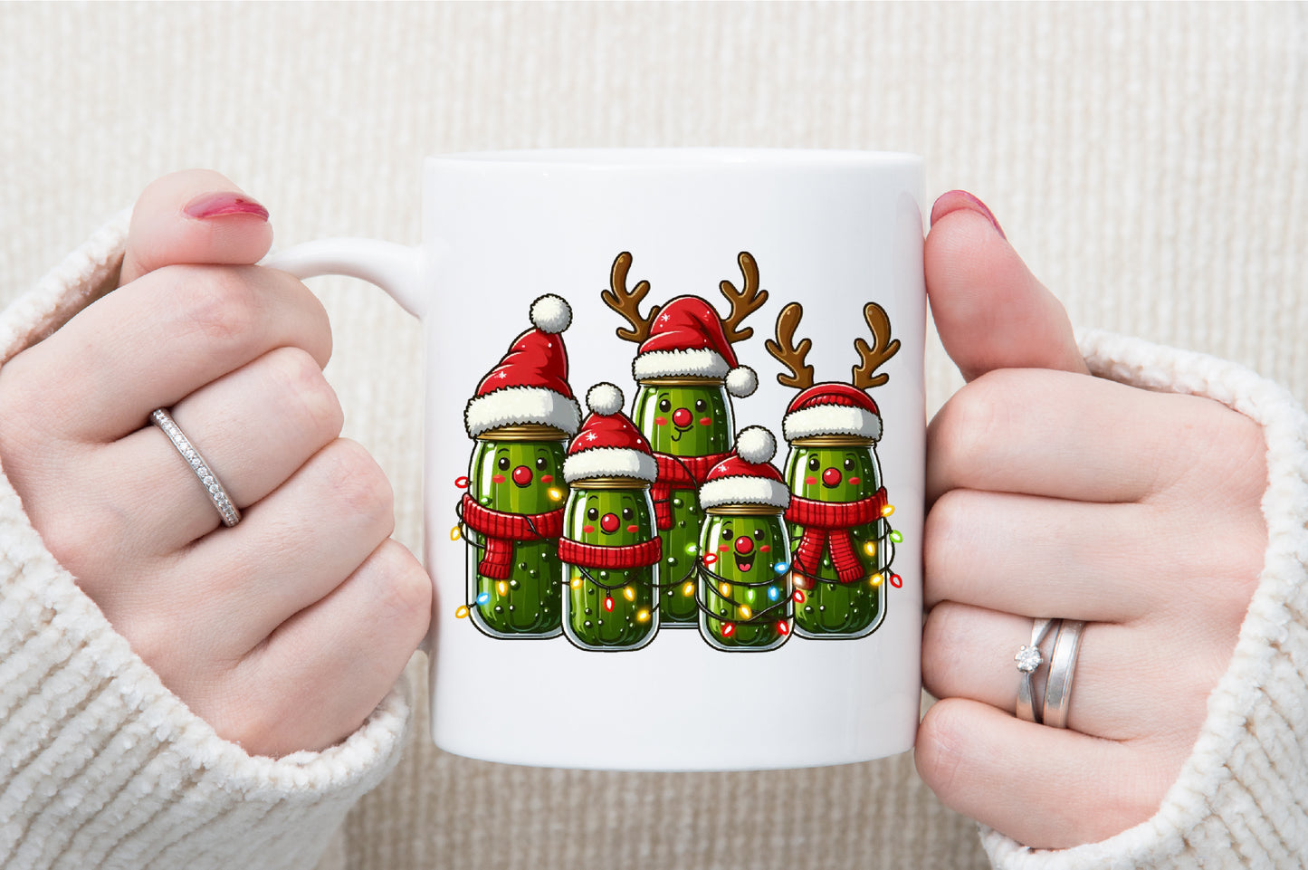Watercolor Christmas Pickles Clipart PNG Bundle