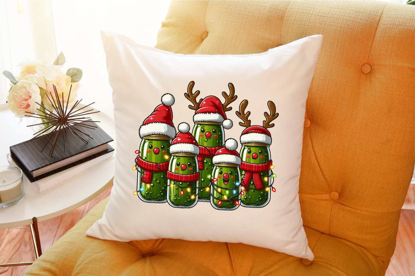Watercolor Christmas Pickles Clipart PNG Bundle