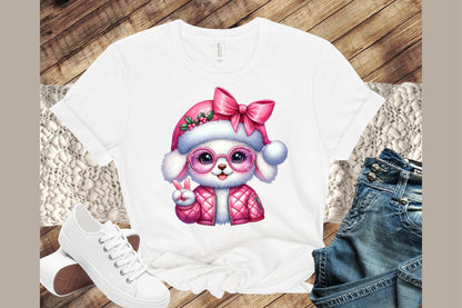 Cute Christmas Raccoon Clipart PNG