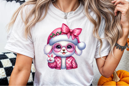 Cute Christmas Raccoon Clipart PNG